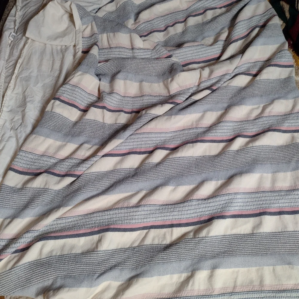 Anthropologie Camila Woven Striped Duvet Cover Queen Bohemian Boho